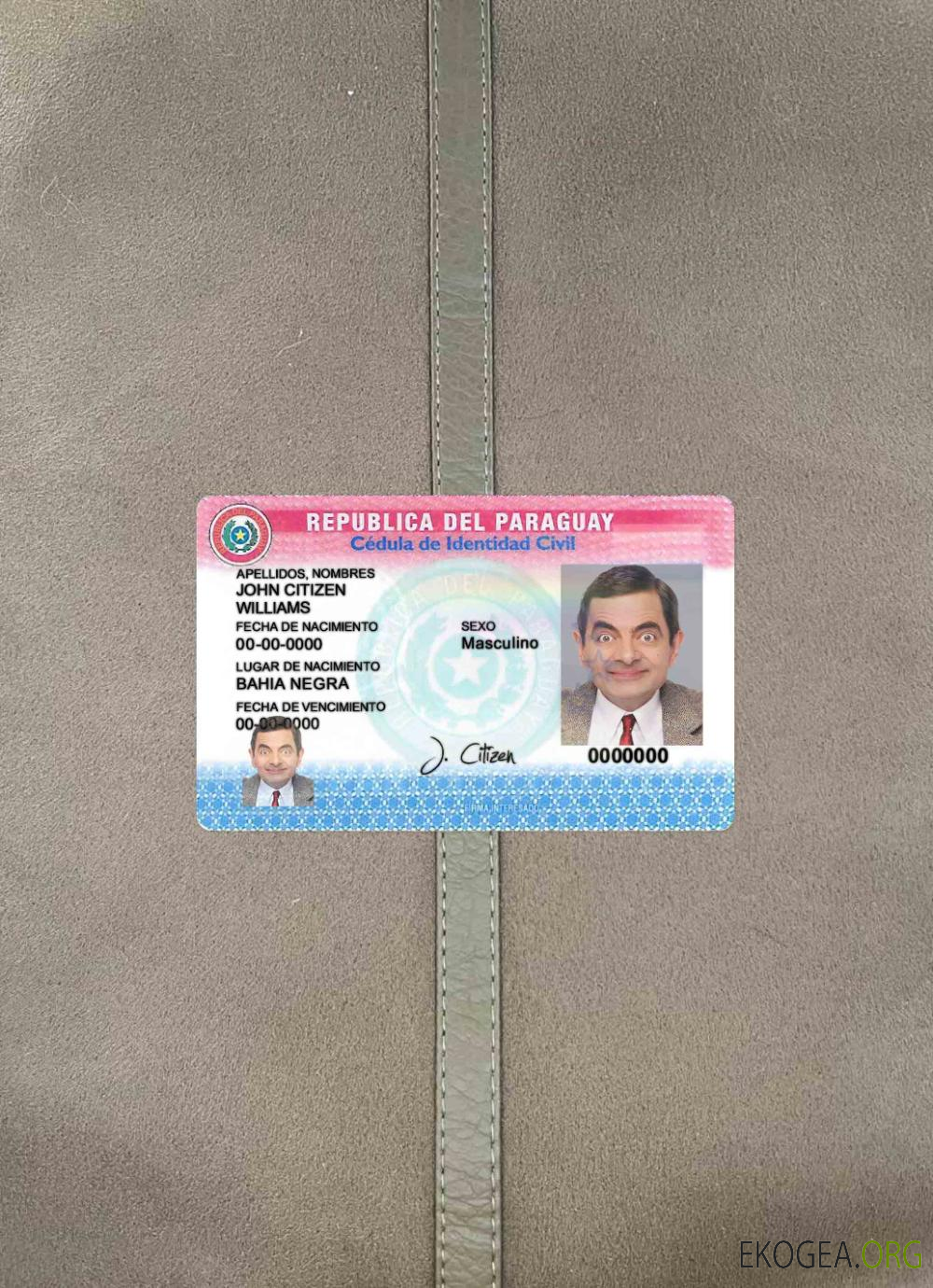 Photolook d'identité du Paraguay AVANT